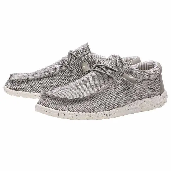 HEY DUDE MEN'S WALLY SOX ASH SIZE 10 | MEN’S SHOES | MEN'S LACE UP LOAFERS
