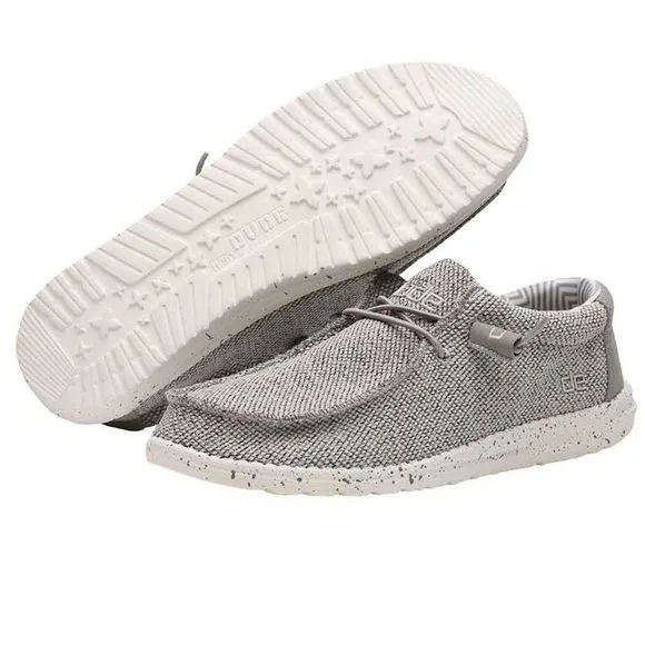 HEY DUDE MEN'S WALLY SOX ASH SIZE 10 | MEN’S SHOES | MEN'S LACE UP LOAFERS