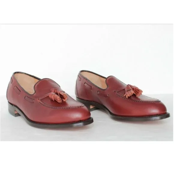 Hitchcock Mens Calfskin Tassel Loafers 1292 Brown