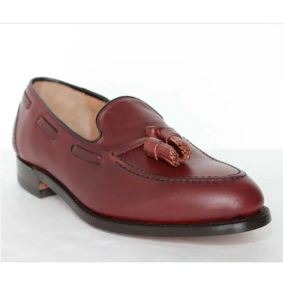 Hitchcock Mens Calfskin Tassel Loafers 1292 Brown