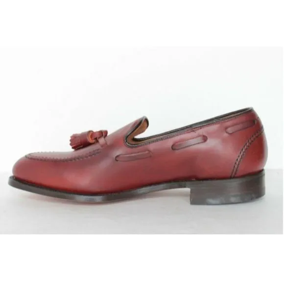 Hitchcock Mens Calfskin Tassel Loafers 1292 Brown