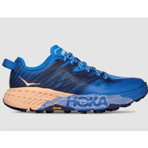 HOKA Indigo Bunting Bleached Apricot Speedgoat 4 Trail Shoe Sneaker Size 10
