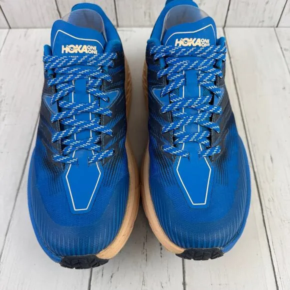 HOKA Indigo Bunting Bleached Apricot Speedgoat 4 Trail Shoe Sneaker Size 10