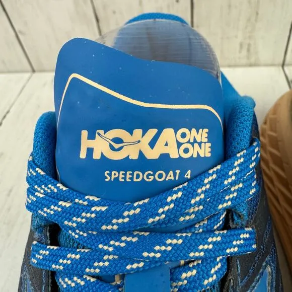 HOKA Indigo Bunting Bleached Apricot Speedgoat 4 Trail Shoe Sneaker Size 10