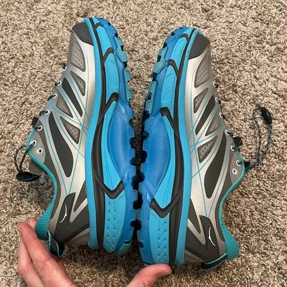 Hoka Mafate Speed running trail blue grey sneakers size women’s 9.5