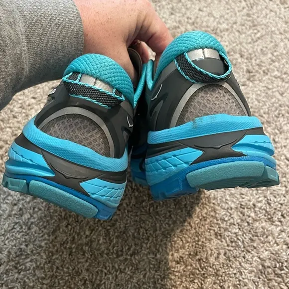 Hoka Mafate Speed running trail blue grey sneakers size women’s 9.5
