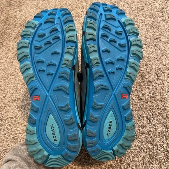 Hoka Mafate Speed running trail blue grey sneakers size women’s 9.5