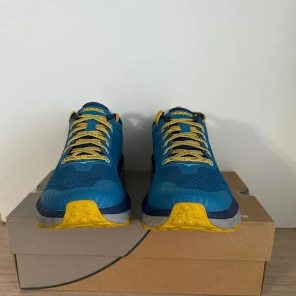 Hoka One One Challenger ATR 5 Blue/ Yellow Men Trail Running Sneakers - SZ 10