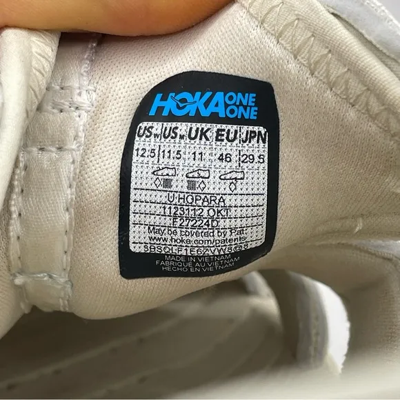 Hoka One One Hopara Sandal Sneakers Men’s 11.5 Slip on Beige running Trail