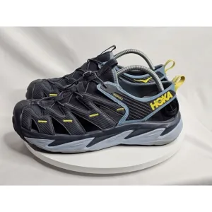 Hoka One One Hopara Sandal Sneakers mens 11.5 Slip on Blue Yellow running Trail