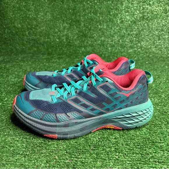 Hoka One One Speedgoat 2 Trail Running Sneakers Blue Women's Size 8