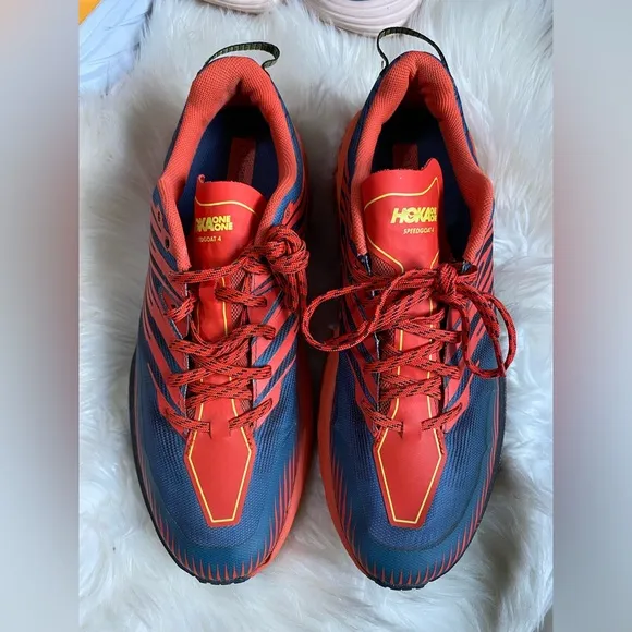 HOKA ONE ONE Speedgoat 4 Men's Trail-Running Lace-up Sneakers size 12.5