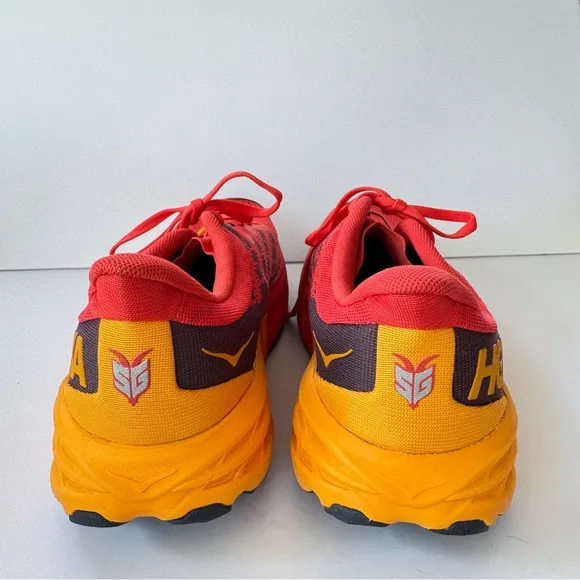 Hoka One One Speedgoat 5 Men Sneakers Trail Running Hiking 10.5 2E  Red Athletic