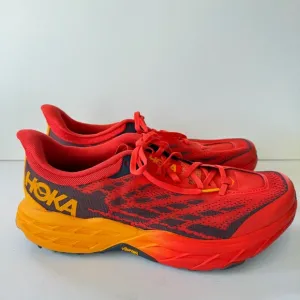 Hoka One One Speedgoat 5 Men Sneakers Trail Running Hiking 10.5 2E  Red Athletic