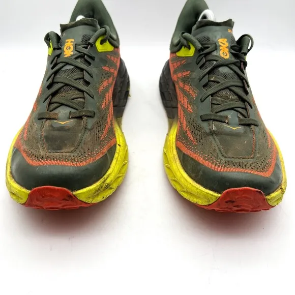 Hoka One One Speedgoat 5 Men's 11.5 D Green Trail Running Shoes Lace Up Sneakers