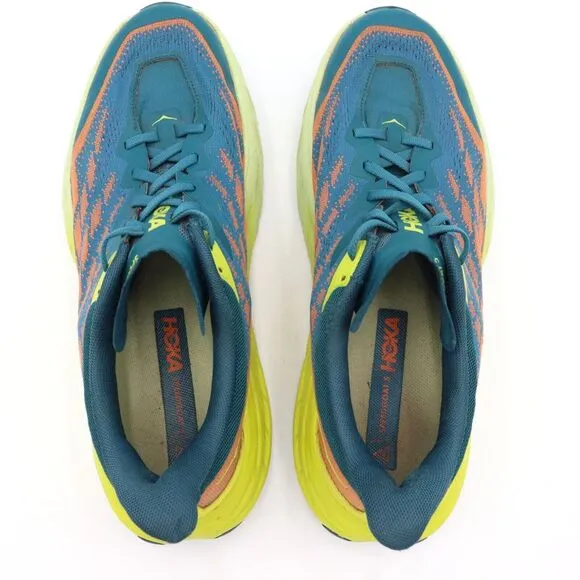 Hoka One One Speedgoat 5 Mens 11D Blue Trail Running Shoes Sneakers 1123157 BCEP