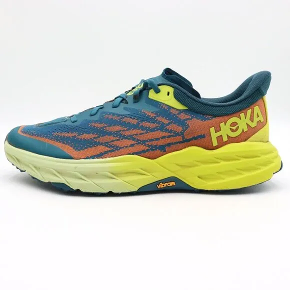 Hoka One One Speedgoat 5 Mens 11D Blue Trail Running Shoes Sneakers 1123157 BCEP
