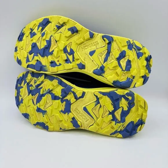 Hoka One One Torrent 2 Blue Sharkskin Yellow Trail Running Sneakers Men’s 10.5