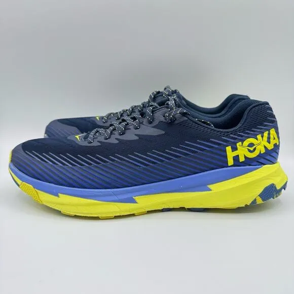 Hoka One One Torrent 2 Blue Sharkskin Yellow Trail Running Sneakers Men’s 10.5