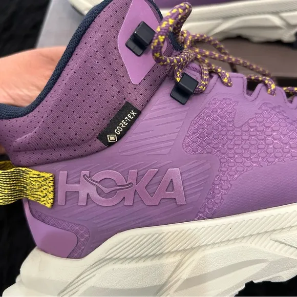 HOKA One One Trail Code GTX purple goretex lace up shoes sneakers women’s 7.5