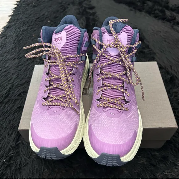 HOKA One One Trail Code GTX purple goretex lace up shoes sneakers women’s 7.5