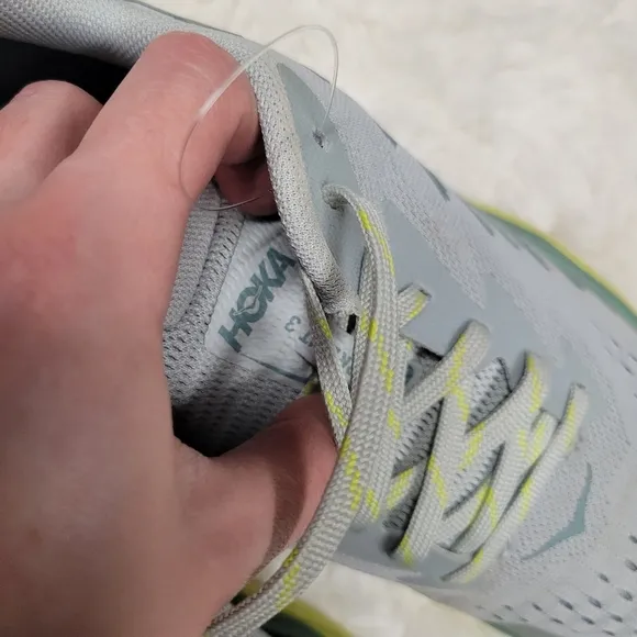 Hoka One One Women 9 B Torrent 3 Gray/Teal Road Running Sneakers Trail Terrain
