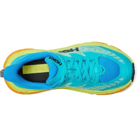 Hoka Shoes Mafate Speed 4 Cereamic Diva Blue Lace Up Sneakers