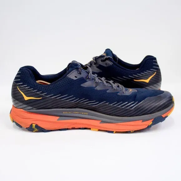 HOKA Sneakers Men’s Size 12 Torrent 2 Trail Racers Running, Athletic Shoes Navy
