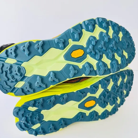 Hoka Speedgoat 5 Men Sneakers Trail Running Hiking Sz 10D Blue Coral Athletic