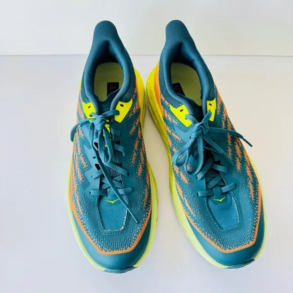 Hoka Speedgoat 5 Men Sneakers Trail Running Hiking Sz 10D Blue Coral Athletic