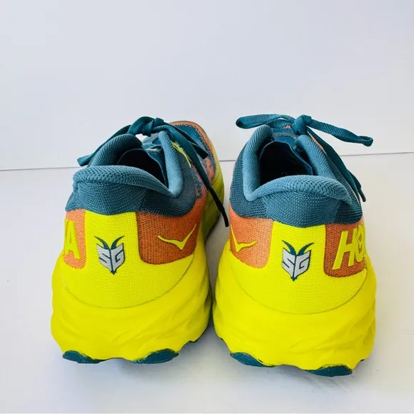 Hoka Speedgoat 5 Men Sneakers Trail Running Hiking Sz 9.5D Blue Coral Athletic