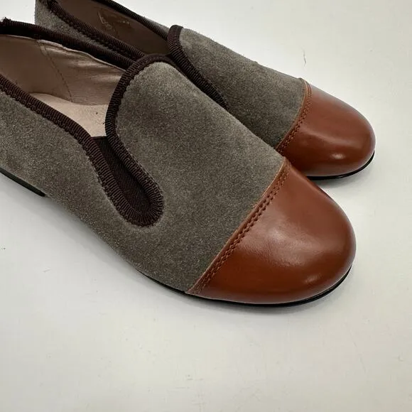 HOO SHOES STUDIOS Spain Collection Kids Toddler Leather Two Tone Loafers // 11