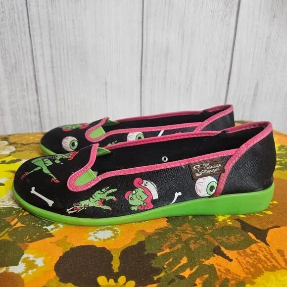 Hot Chocolate Design Flats - Hungry Ghouls, size 37