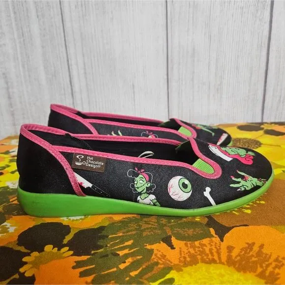 Hot Chocolate Design Flats - Hungry Ghouls, size 37