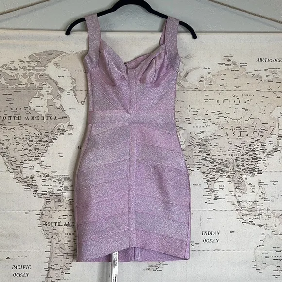 House of CB ‘Jemima’ Violet Sparkle Bandage Dress