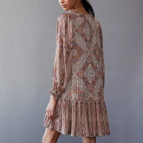 HTF Anthropologie Sabia Flounced Tunic Dress