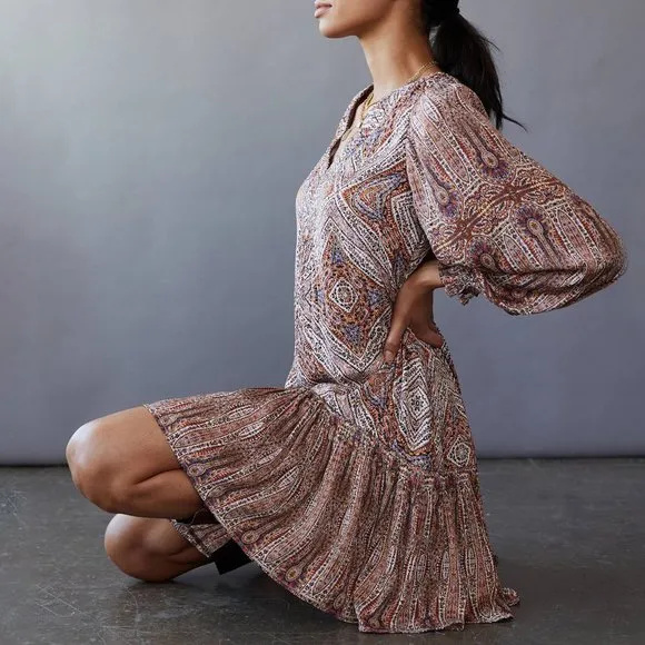 HTF Anthropologie Sabia Flounced Tunic Dress