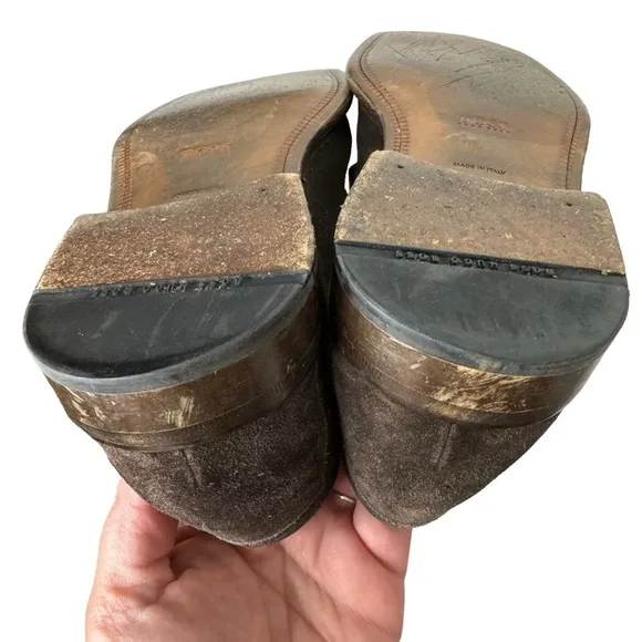 Hugo Boss Suede Loafers Brown Slip On 8.5