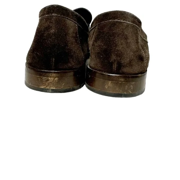 Hugo Boss Suede Loafers Brown Slip On 8.5