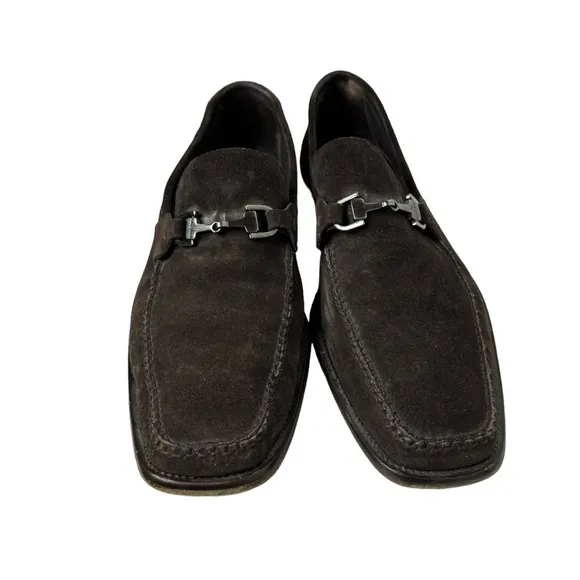 Hugo Boss Suede Loafers Brown Slip On 8.5