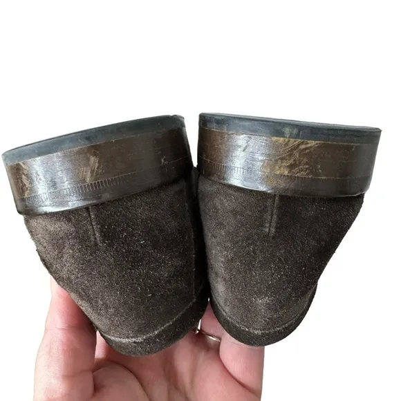 Hugo Boss Suede Loafers Brown Slip On 8.5