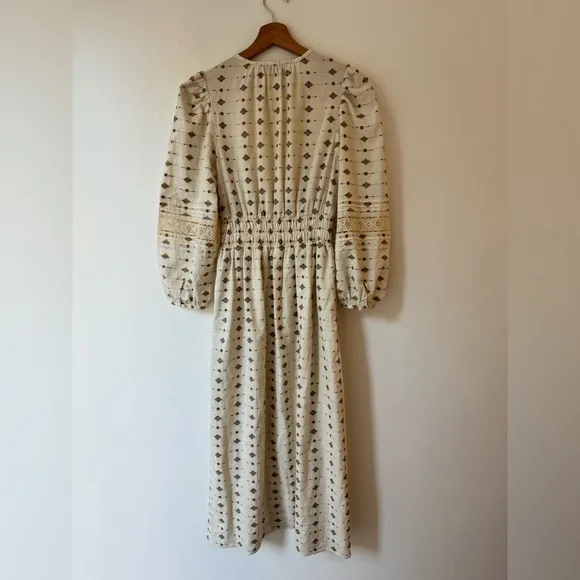 HUNTER BELL Clementine Dress - cream medallion