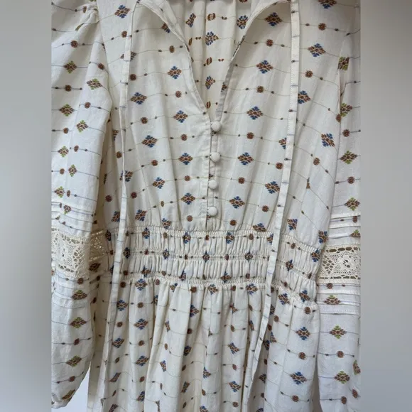 HUNTER BELL Clementine Dress - cream medallion