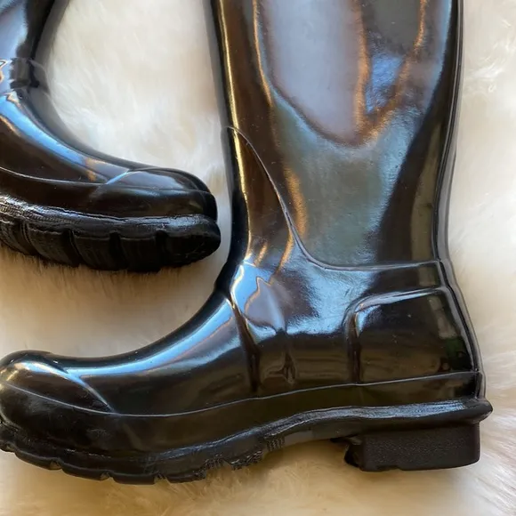 HUNTER BLACK HIGH RUBBER BOOTS SIZE 5