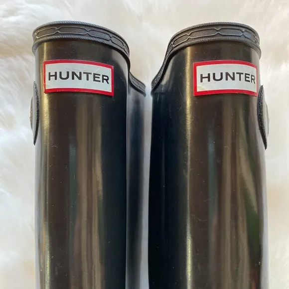 HUNTER BLACK HIGH RUBBER BOOTS SIZE 5