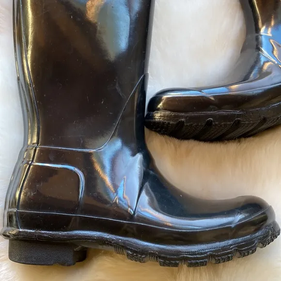 HUNTER BLACK HIGH RUBBER BOOTS SIZE 5