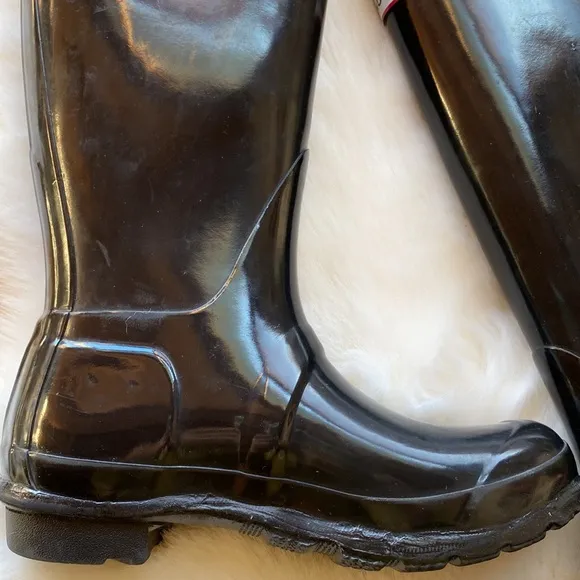 HUNTER BLACK HIGH RUBBER BOOTS SIZE 5