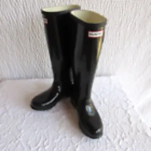 Hunter Girls Original Rain Boots 4 Tall Black Waterproof Knee High Work Boot