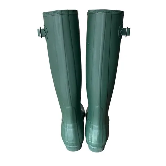 Hunter Tall Knee High Green Rain Boots size 8