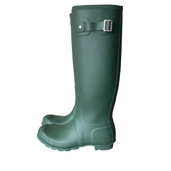 Hunter Tall Knee High Green Rain Boots size 8